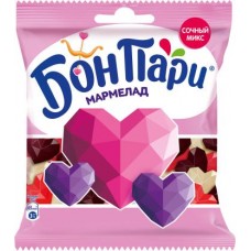 Мармелад Бон Пари Бриллиантовые сердца Фрукты 100г в магазинах Магнит