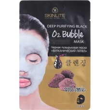 Маска для лица Skinlite Черная пузырьковая Вулкан пепел 20г в магазинах Магнит