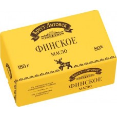 Масло кислосливочное Брест-Литовск Финское несоленое 80.0%180г в магазинах Магнит
