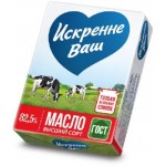 Масло сладко-сливочное Искренне Ваш 82.5% 180г