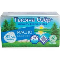 Масло сладко-сливочное Тысяча Озер 82.5% 180г в магазинах Магнит