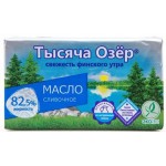 Масло сладко-сливочное Тысяча Озер 82.5% 400г