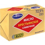 Масло сливочное Экомилк Крестьянское 72.5% 100г Масло сливочное Экомилк Крестьянское 72.5% 100г