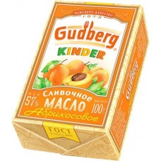 Масло сливочное Gudberg Kinder абрикос 57% 100г в магазинах Магнит
