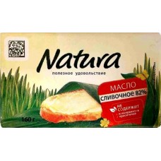 Масло сливочное Natura 82% 160г в магазинах Магнит