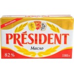 Масло сливочное President несоленое 180г