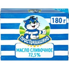 Масло сливочное Простоквашино Крестьянское 72.5% 180г в магазинах Магнит
