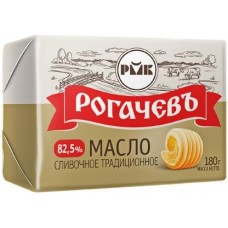 Масло сливочное Рогачевъ Традиционное 82.5% 180г в магазинах Магнит