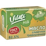 Масло сливочное Vileti Традиционное 82.5% 180г Масло сливочное Vileti Традиционное 82.5% 180г