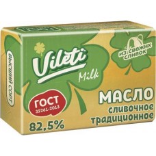 Масло сливочное Vileti Традиционное 82.5% 180г в магазинах Магнит