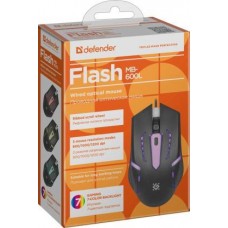 Мышь проводная игровая Defender FlashMB600L 1200dpi 4 кнопки в магазинах Магнит