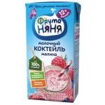 Коктейль Фрутоняня Молочный малина 2.1% 200мл