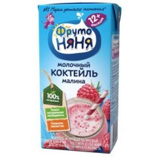 Коктейль Фрутоняня Молочный малина 2.1% 200мл в магазинах Магнит