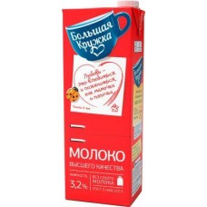 Молоко Большая Кружка стерилизованное 3.2% 1.45л в магазинах Магнит