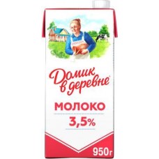 Молоко Домик в деревне ультрапастеризованное 3.5% 925мл в магазинах Магнит