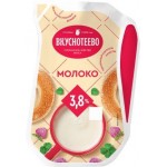 Молоко Вкуснотеево пастеризованное 3.8% 900мл