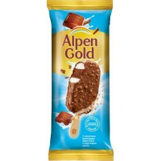 Мороженое Alpen Gold сливочное с хрустящим рисом и солеными шариками 8% 58г в магазинах Магнит