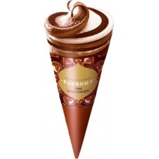 Мороженое Bahroma Три шоколада рожок 100г в магазинах Магнит