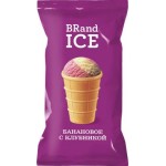 Мороженое Brandice банановое с клубникой в вафельном стаканчике 70г