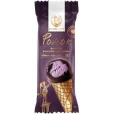 Мороженое Burenka Club пломбир с черной смородиной в вафельном рожке 70г в магазинах Магнит