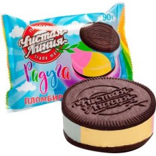 Мороженое Чистая Линия Радуга Пломбир Ванильный 90г в магазинах Магнит