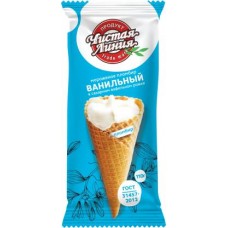 Мороженое Чистая линия Сахарный рожок пломбир ванильный 12% 110г в магазинах Магнит