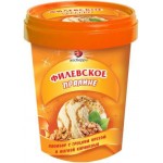 Мороженое Филевское Пломбир Пралине с грецким орехом и мягкой карамелью 550г