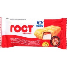 Мороженое Гост Сливочное с вареной сгущенкой молочный брикет 75г в магазинах Магнит