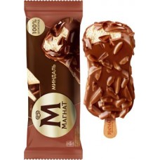 Мороженое Магнат Миндаль эскимо 8% 73г в магазинах Магнит