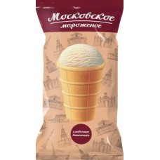 Мороженое Московское мороженое в вафельном стаканчике сливочное ванильное 70г в магазинах Магнит