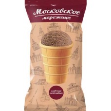 Мороженое Московское мороженое в вафельном стакане шоколадное 70г в магазинах Магнит