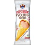 Мороженое Русский холодъ Настоящий пломбир Шоколадный в рожке 15% 110г