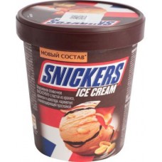 Мороженое Snickers сливочное с арахисом в шоколаде с карамелью и какаосодержащей прослойкой 8.5% 340г в магазинах Магнит