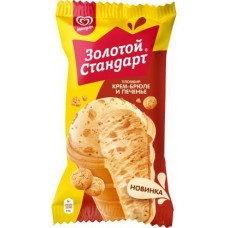 Мороженое Золотой стандарт Крем-брюле с печеньем стакан 86г в магазинах Магнит