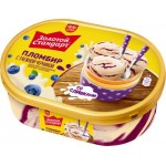 Мороженое Золотой Стандарт Пломбир с черникой 475г Мороженое Золотой Стандарт Пломбир с черникой 475г