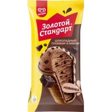 Мороженое Золотой стандарт Пломбир шоколадный и Брауни стакан 86г в магазинах Магнит