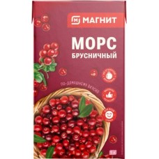 Морс Магнит брусничный 1л в магазинах Магнит