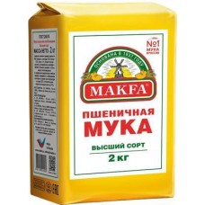 Мука Makfa Пшеничная высший сорт 2кг в магазинах Магнит