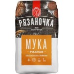 Мука Рязаночка Ржаная обдирная 1кг