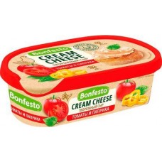 Сыр Bonfesto Кремчиз творожный томаты и паприка 65% 140г в магазинах Магнит