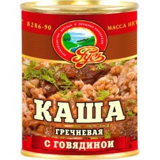 Каша гречневая Русь с говядиной 340г в магазинах Магнит