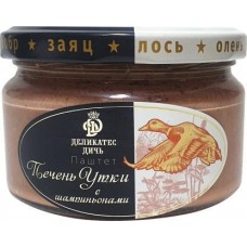 Паштет Деликатес Дичь из утиной печении с шампиньонами 200г в магазинах Магнит