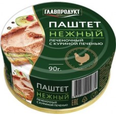 Паштет Главпродукт Нежный из куриной печени 90г в магазинах Магнит