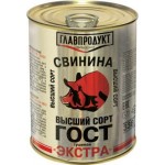 Свинина Главпродукт тушеная Гост Экстра 338г