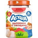 Пюре детское Агуша Мясное с цыпленком и овощами с 6 мес 100г