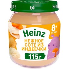 Пюре детское мясное Heinz Нежное соте из индейки с 8 месяцев 115г в магазинах Магнит