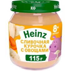 Пюре детское мясное Heinz Сливочное курица с овощами с 8 месяцев 115г в магазинах Магнит
