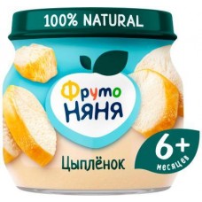 Пюре ФрутоНяня Мясо цыплят 80 в магазинах Магнит