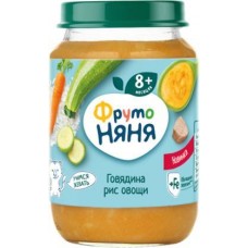 Пюре Фрутоняня Овсянка Рис Говядина 190г в магазинах Магнит