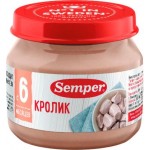 Пюре Semper кролик 6 месяцев 80г